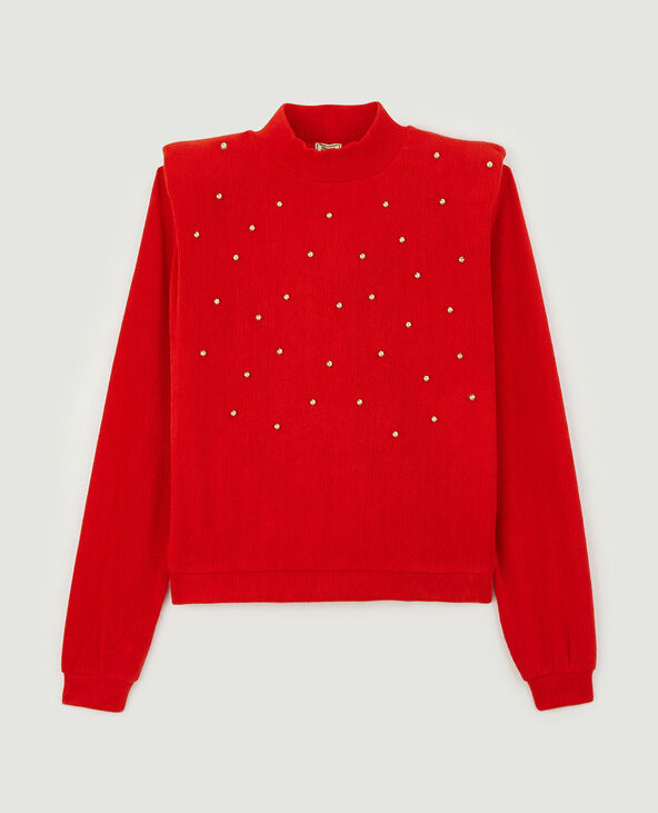 Top clouté rouge - Pimkie