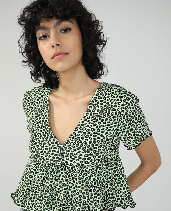 Top léopard vert - Pimkie
