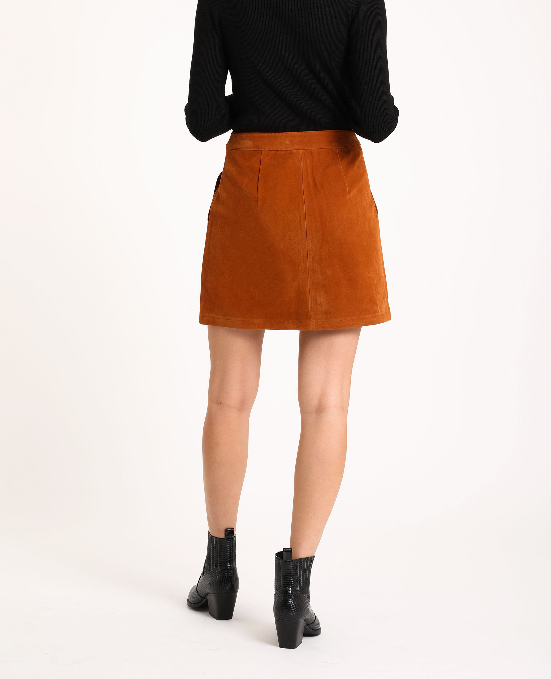 Jupe en faux daim caramel - 690733721A07 | Pimkie