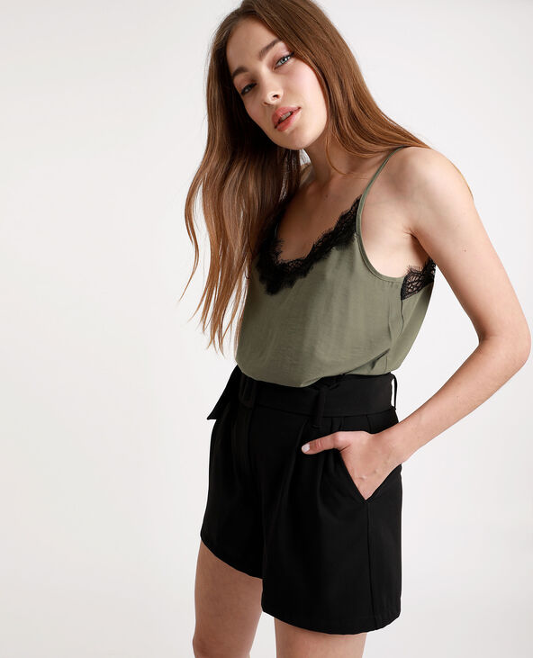 Top à dentelle taupe - Pimkie