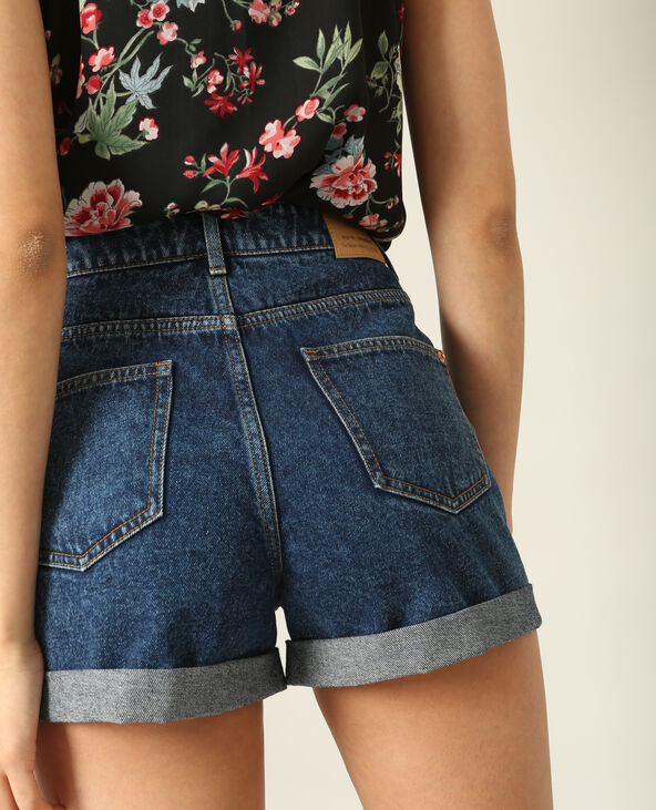 Short mom bleu foncé - Pimkie