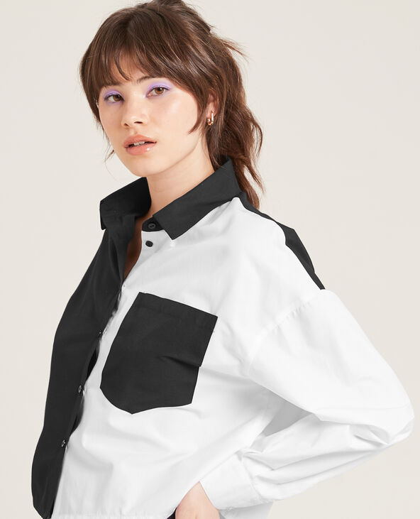 Chemise courte manches longues noir - Pimkie