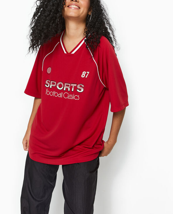 Maillot de foot oversize rouge - Pimkie
