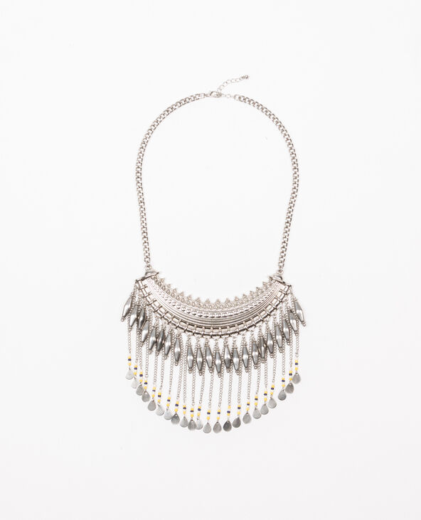 Collier plastron ethnique argenté - Pimkie