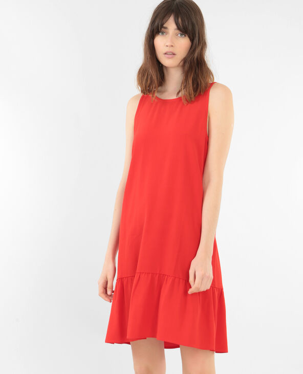 Robe à volants rouge - Pimkie