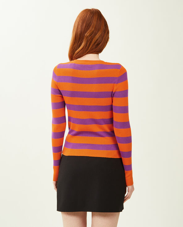Pull moulant col rond orange - Pimkie