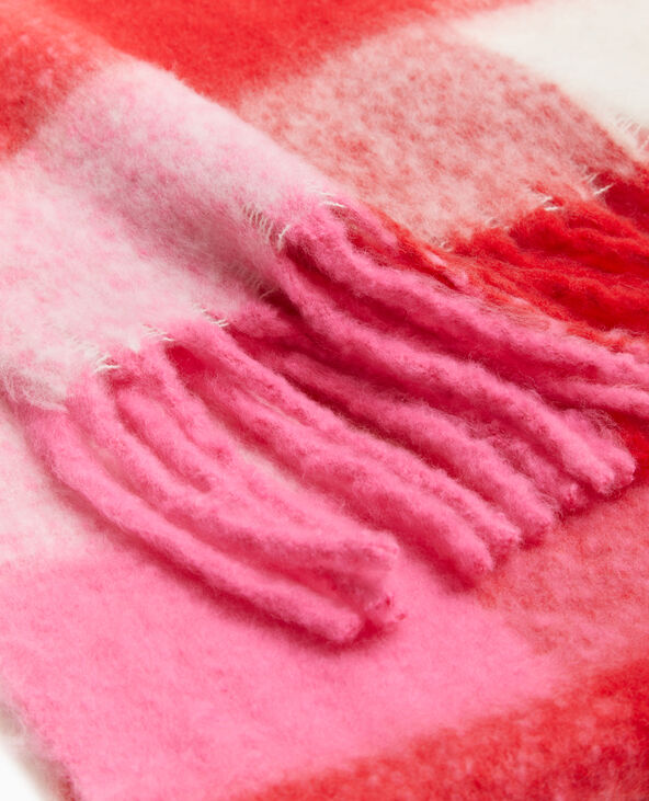 Box cadeau avec grande écharpe à carreaux rose - Pimkie