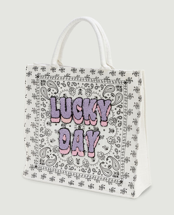 Sac cabas en toile blanc - Pimkie