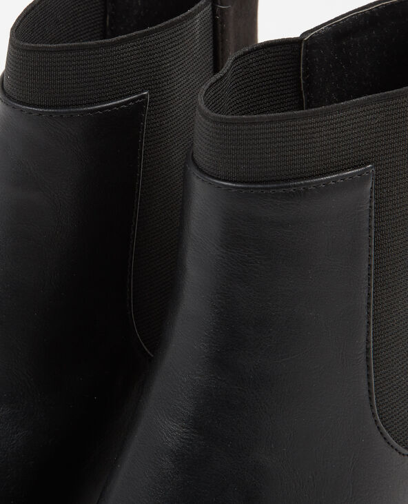 Boots bimatière noir - Pimkie