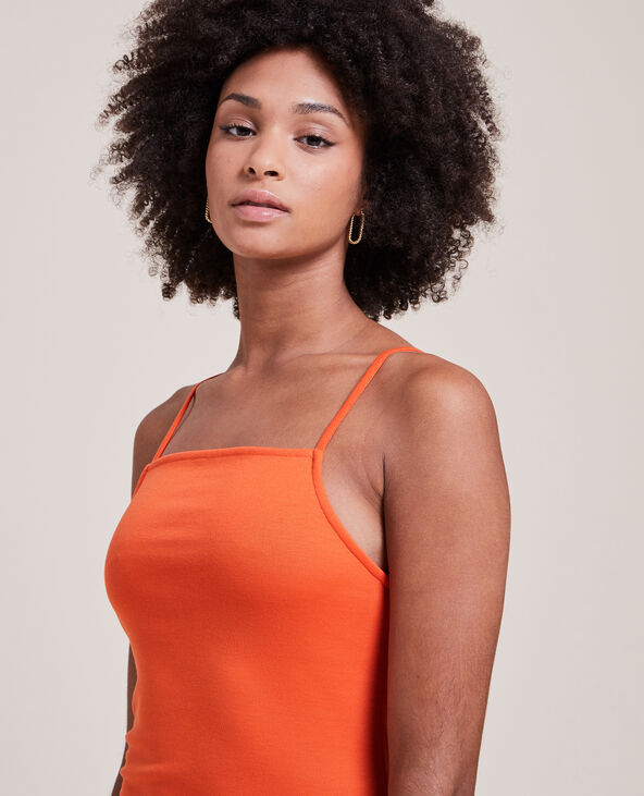 Robe midi moulante orange - Pimkie
