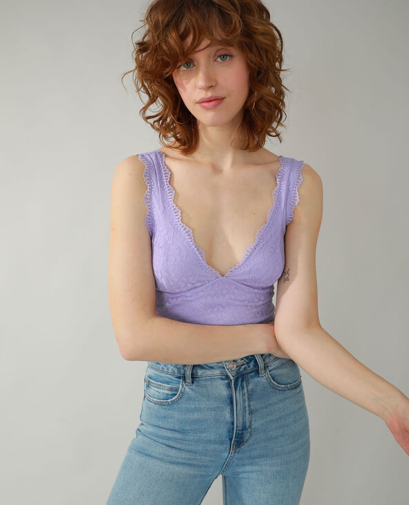 Brassière en dentelle violet - Pimkie