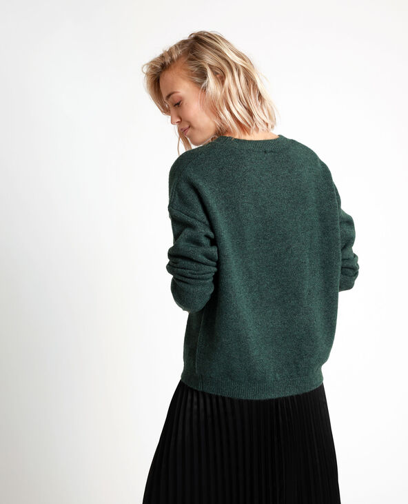 Pull uni vert foncé - Pimkie
