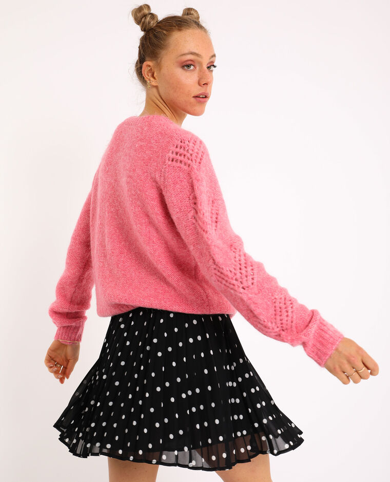 Gilet torsadé rose fluo - Pimkie