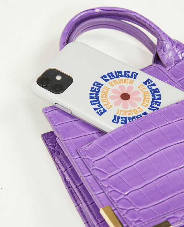 Coque iPhone Flower Power blanc - Pimkie