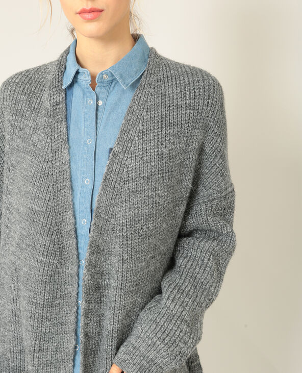Gilet chaud gris chiné - Pimkie