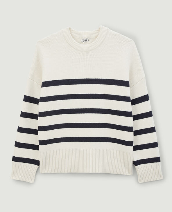 Pull marin en maille écru - Pimkie