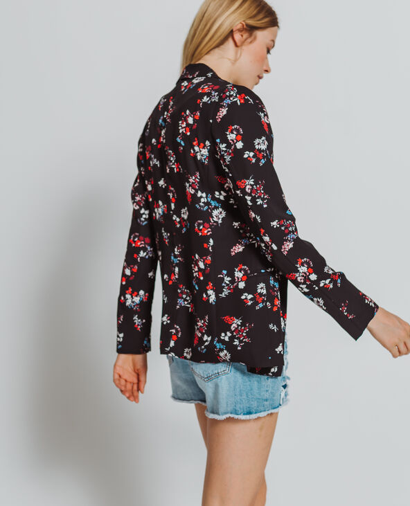 Blazer imprimé fleuri noir - Pimkie