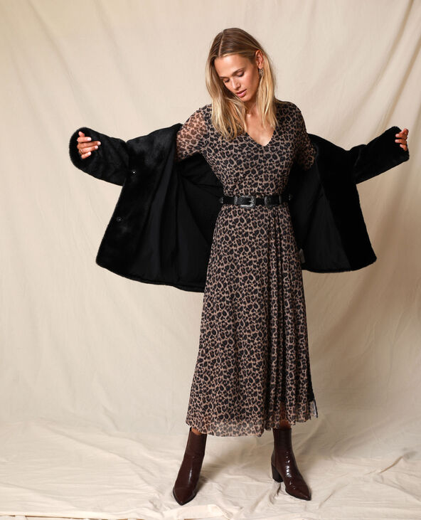 Robe longue top leopard femme