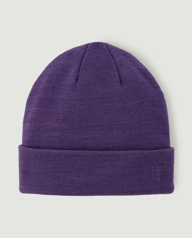 Bonnet avec revers violet - Pimkie