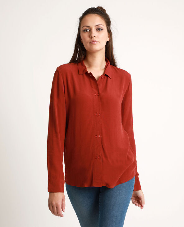 Chemise fluide marron - Pimkie
