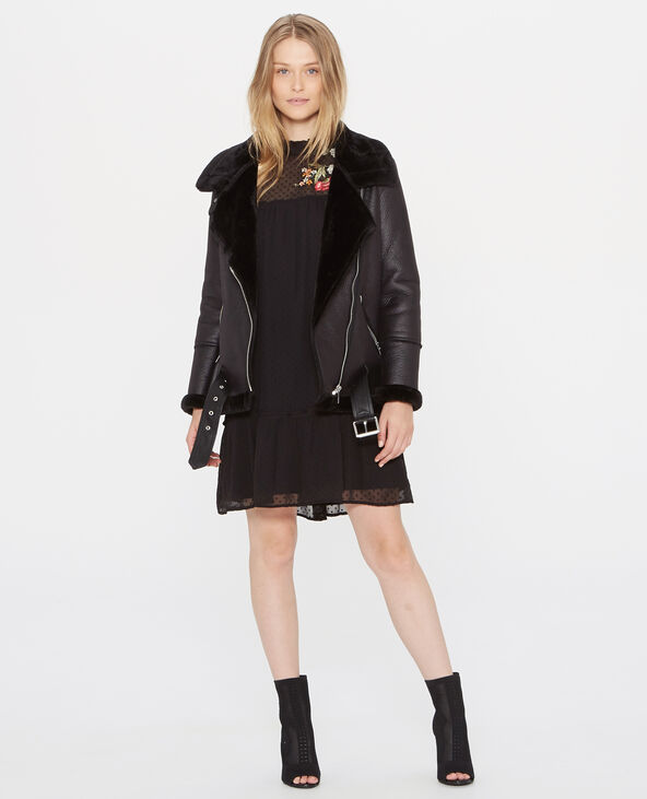 Robe en plumetis noir - Pimkie