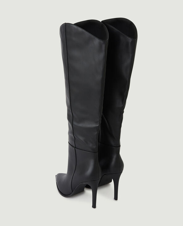 Bottes simili cuir a talon Pimkie