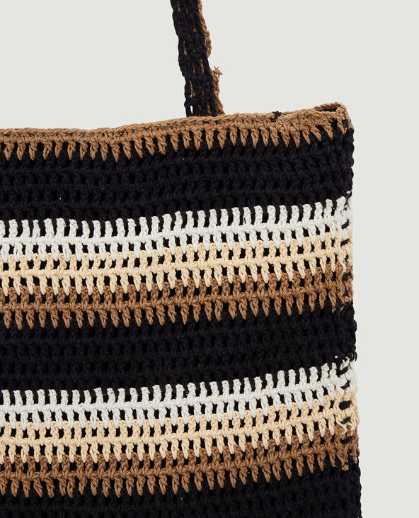 Sac cabas en crochet noir - Pimkie
