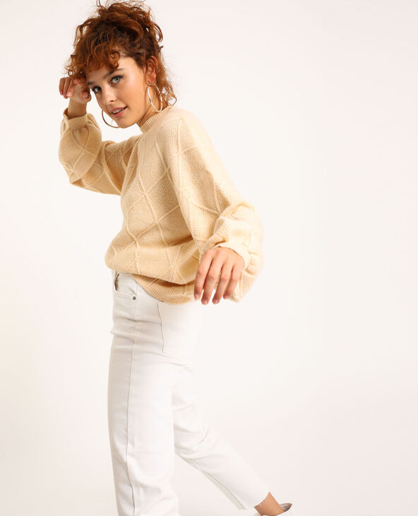 Pull torsadé écru - Pimkie