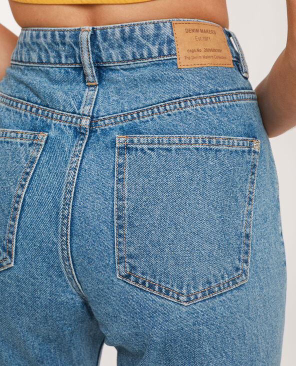 Jean mom high waist bleu - Pimkie