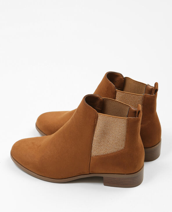 Boots chelsea glitter marron - Pimkie