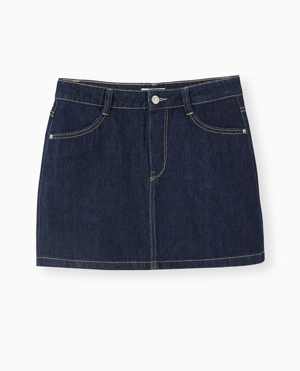 Mini-jupe en jean bleu - Pimkie