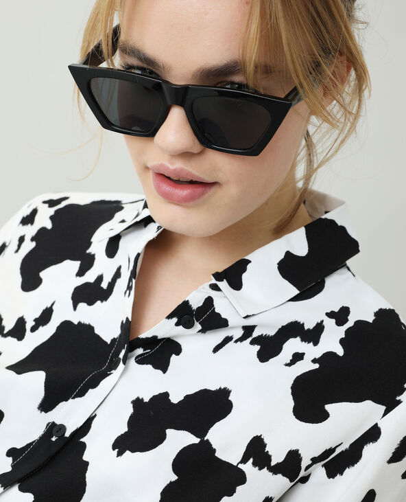 Chemise nouée vache noir - Pimkie