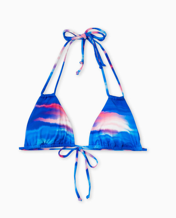 Haut de maillot de bain triangle multiposition bleu électrique - Pimkie