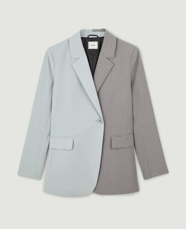 Blazer bicolore gris foncé - Pimkie
