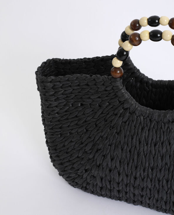 Panier en rafia noir - Pimkie