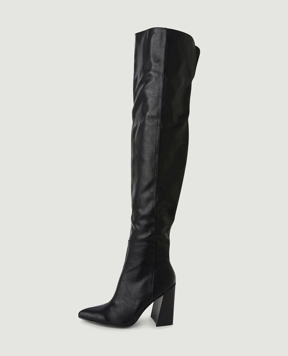 Cuissardes simili cuir a talon