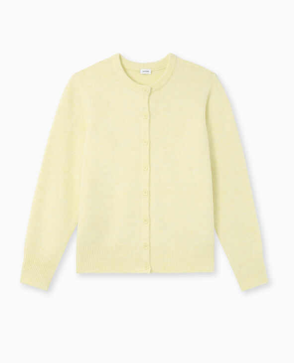 Gilet col rond Jaune pâle - Pimkie