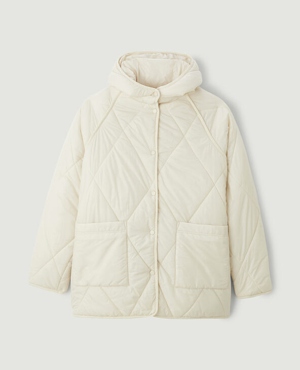 Veste matelassée avec capuche écru - Pimkie