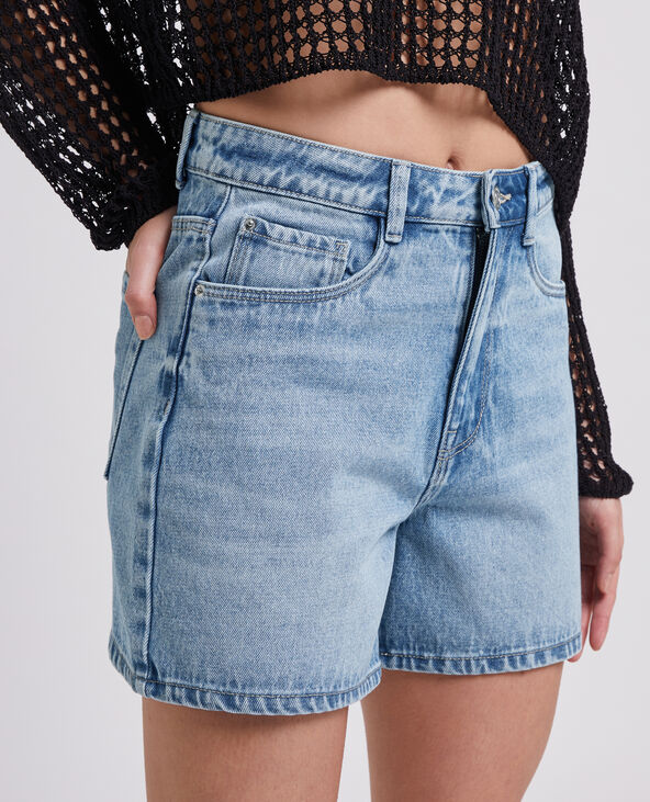 Short en jean taille haute bleu - Pimkie