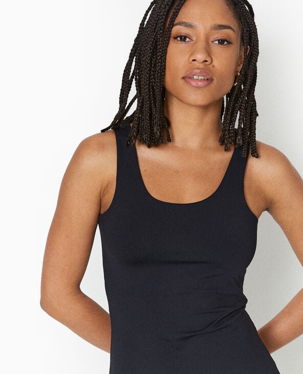 Robe courte forme patineuse noir - Pimkie