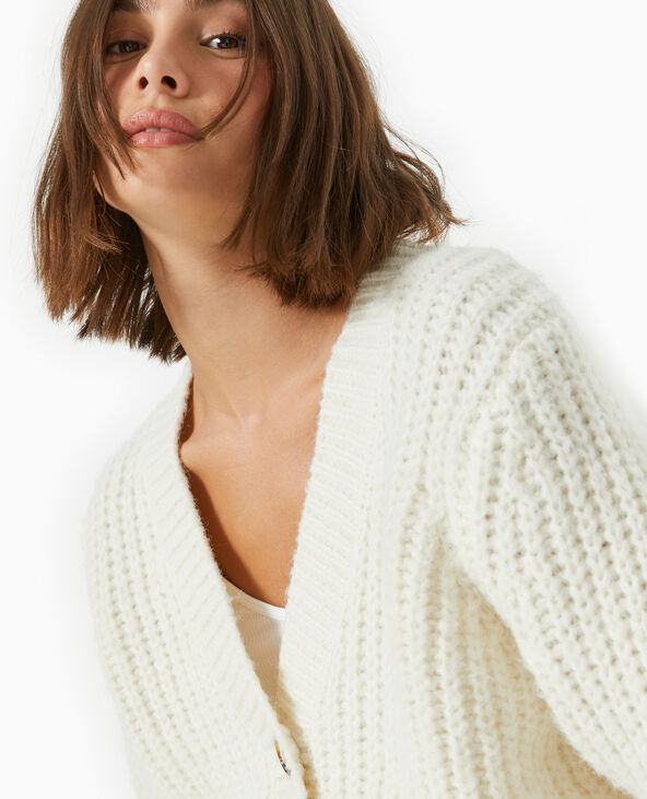 Gilet grosses mailles blanc - Pimkie