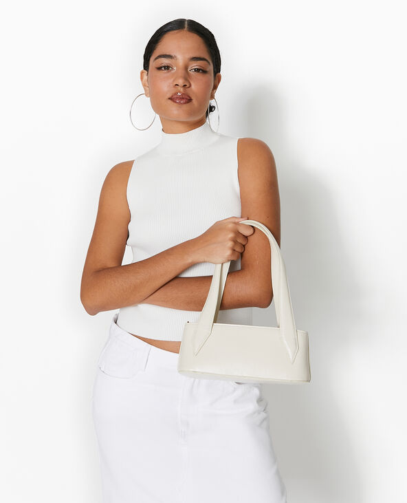 Pull sans manches en maille côtelée blanc - Pimkie