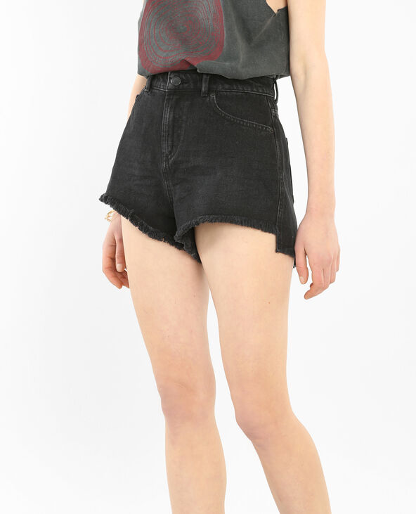 Short denim effiloché noir - Pimkie