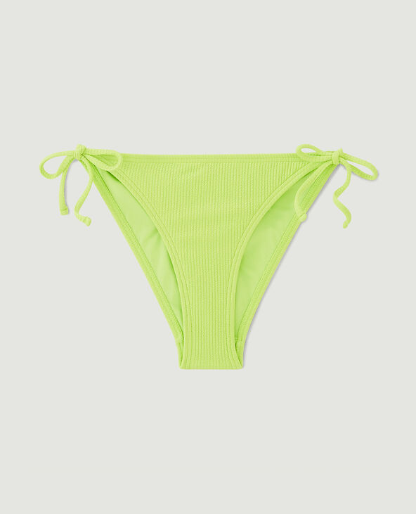 Bas de maillot culotte avec nouettes vert fluo - Pimkie