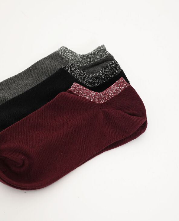 Lot de 3 paires de chaussettes basses gris - Pimkie