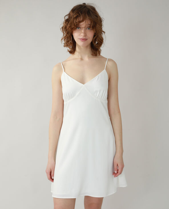Robe en satin blanc - Pimkie