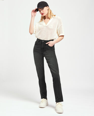 Jean droit stretch noir - Pimkie
