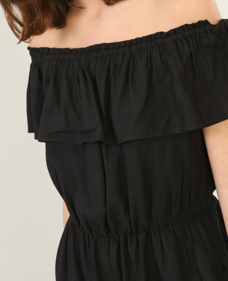 Combishort col bardot noir - Pimkie