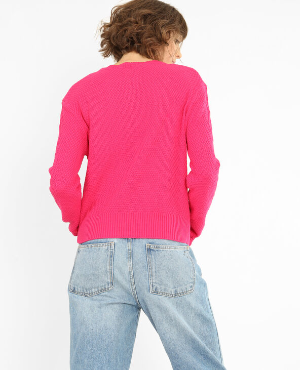 Pull court torsadé rose fuchsia - Pimkie