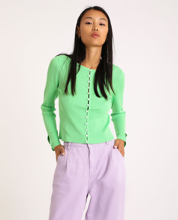 Gilet moulant vert - Pimkie